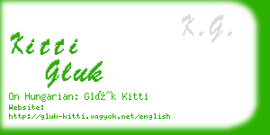 kitti gluk business card